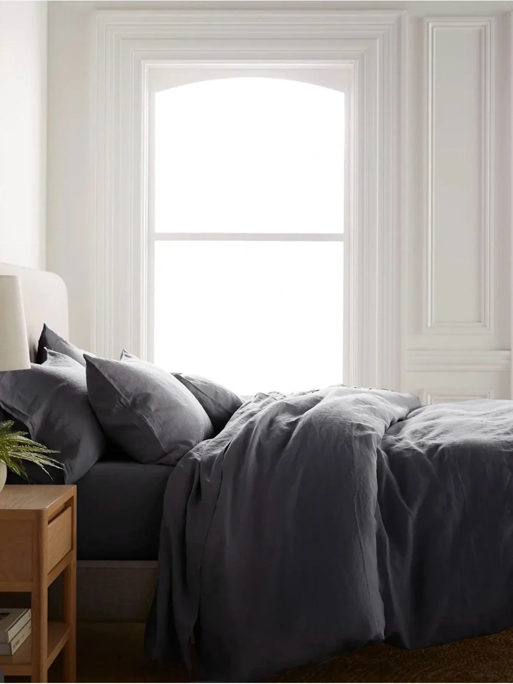 Quince Linen Duvet Cover Set Charcoal King 960